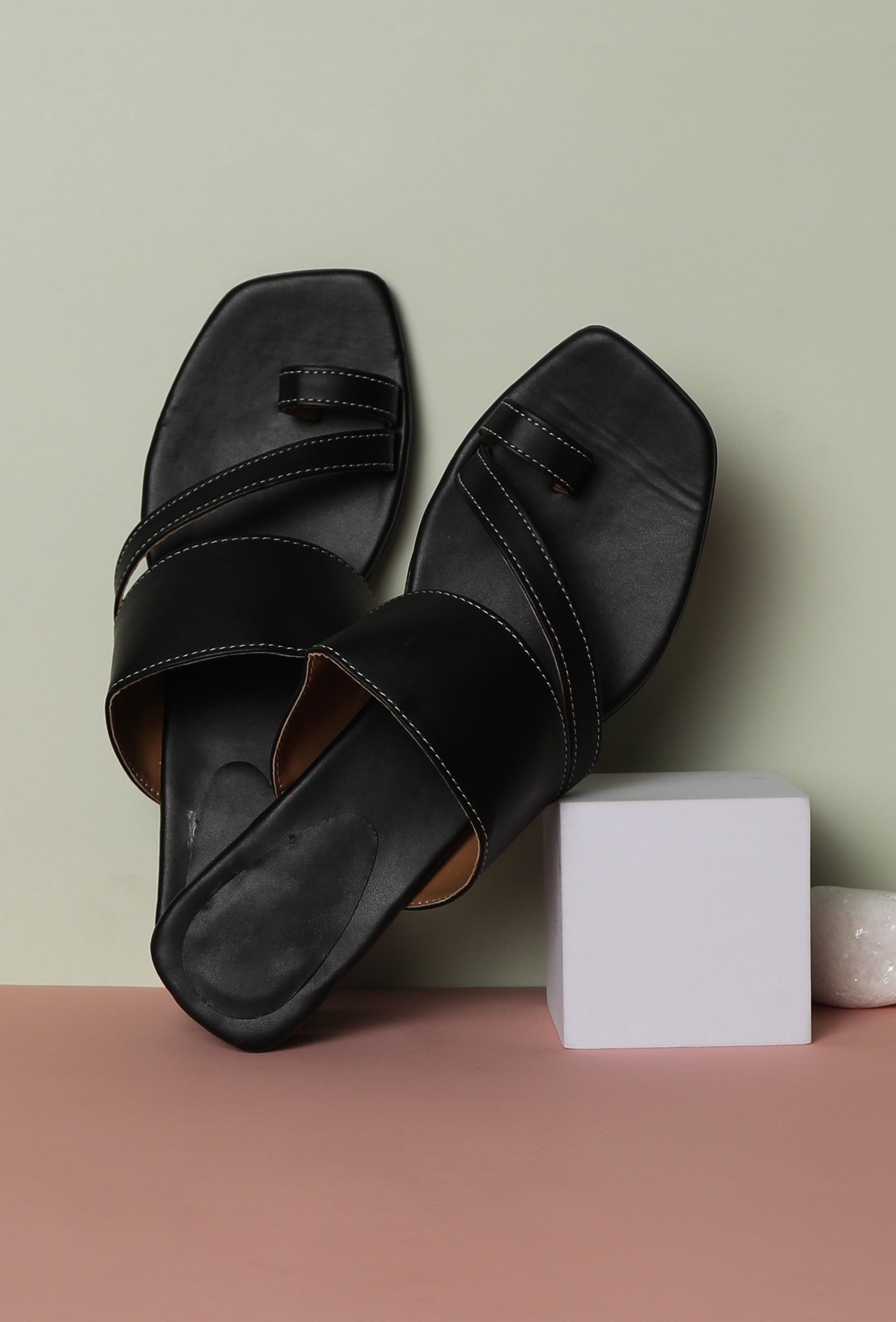 Onyx Black Cruelty Free Leather Heels