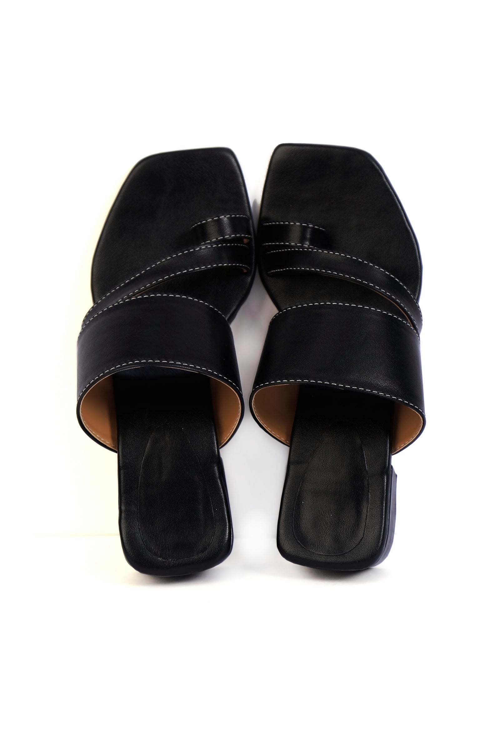 Onyx Black Cruelty Free Leather Heels