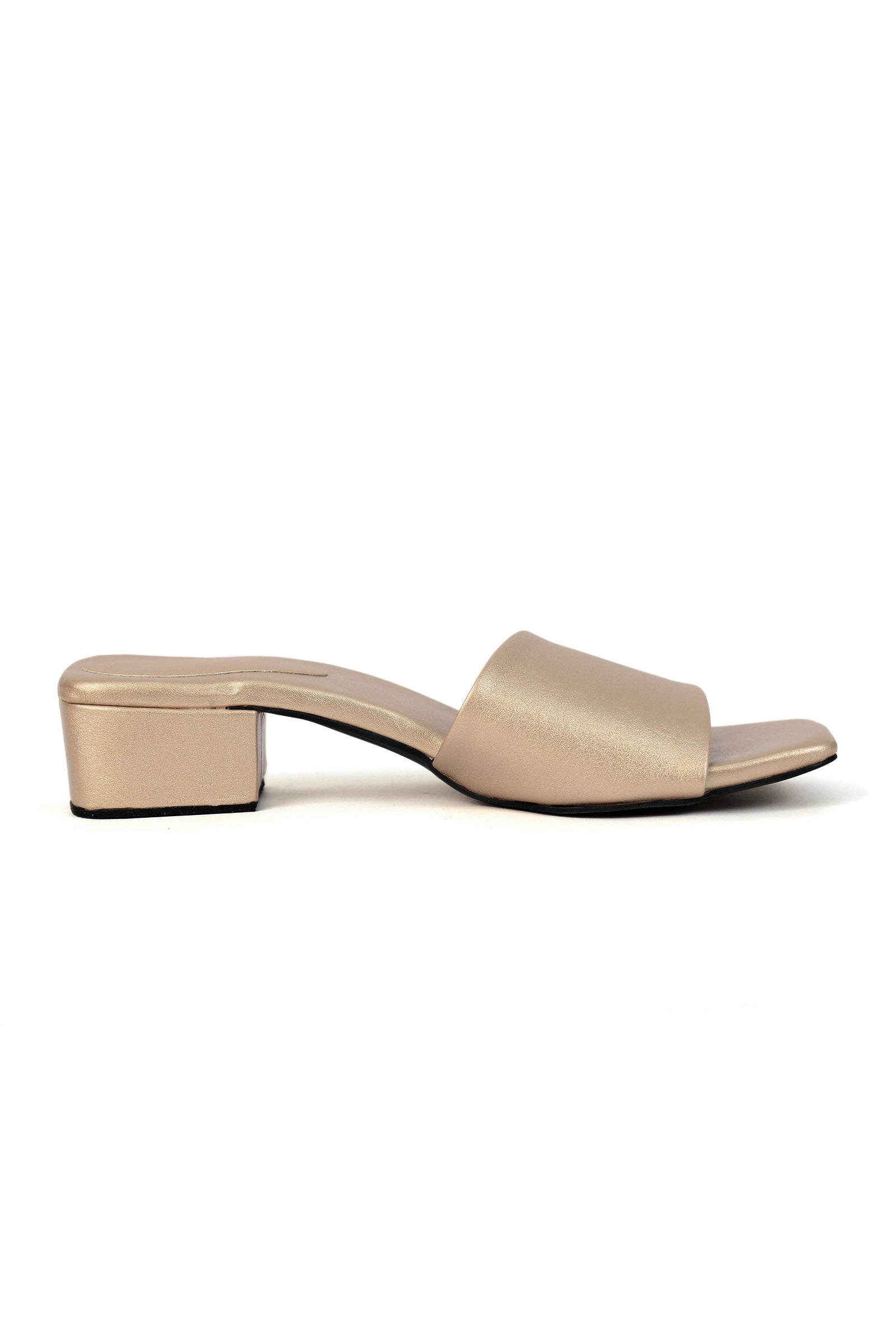 Light Golden Cruelty Free Leather Heels